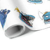 Cadeaupapier Grappig Zee Vis Monsters Tail Kind (Rol Hoek)