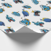 Cadeaupapier Grappig Zee Vis Monsters Tail Kind (Hoek)