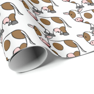 Cadeaupapier - Grappige Koe