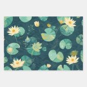 Cadeaupapier GreenLilyPad Set van 3 Flatwrap (Voorkant 3)