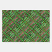 Cadeaupapier groen, zwart, rood, rood (Voorkant 3)