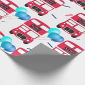 Cadeaupapier - Grote rode bus (Hoek)