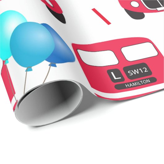 Cadeaupapier - Grote rode bus (Rol Hoek)