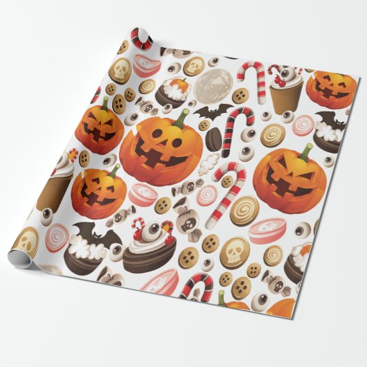 Cadeaupapier Halloween (Uitgerold)