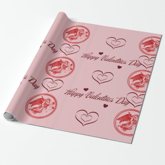 Cadeaupapier Happy Valentines Day (Uitgerold)