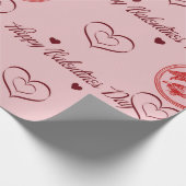 Cadeaupapier Happy Valentines Day (Hoek)