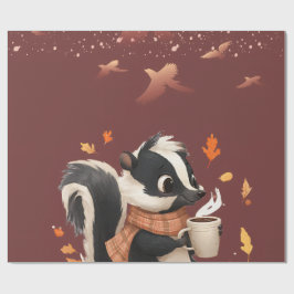Cadeaupapier Herfst Stinkdier Gezelligheid Wandtap