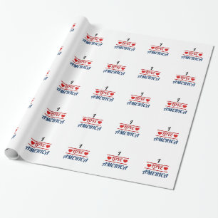 Cadeaupapier - Ik hou van Amerika