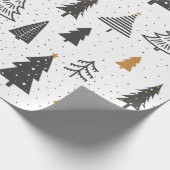 Cadeaupapier Kerstmis Winter Kerstboom (Hoek)