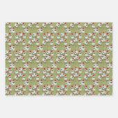 Cadeaupapier kerstset met charmante schapen (Voorkant)