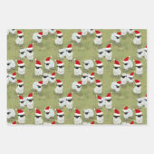 Cadeaupapier kerstset met charmante schapen (Voorkant 2)