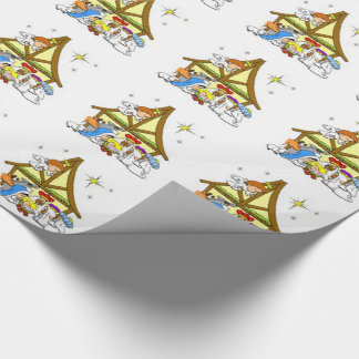 Cadeaupapier/Kerststal Cadeaupapier