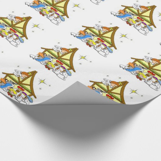 Cadeaupapier/Kerststal Cadeaupapier (Hoek)