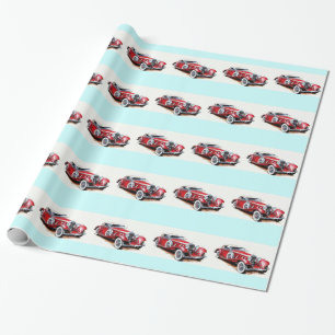 Cadeaupapier klassieke auto's