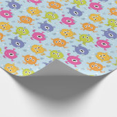 Cadeaupapier - Klein monster (Hoek)