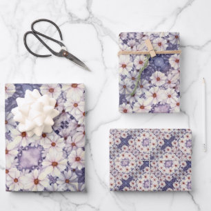 Cadeaupapier Lavendel Afrikaanse madeliefjes