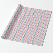 Cadeaupapier lijnen pasteltinten 2 (Uitgerold)