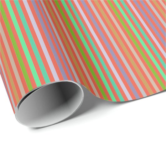 Cadeaupapier lijnen pasteltinten 5 (Rol Hoek)