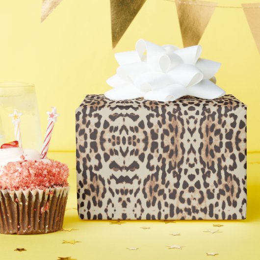 Cadeaupapier Luipaard Dierenprint  (Verjaardagsfeest)