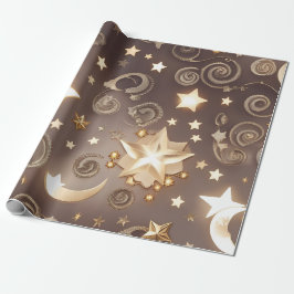 Cadeaupapier – Luxe Champagne Goud Celestiaal Maan