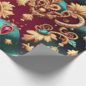 Cadeaupapier – Luxe Dieprood Hemelse Maan (Hoek)