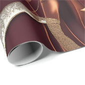 Cadeaupapier – Luxe Garnetrode Maan (Rol Hoek)