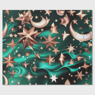 Cadeaupapier – Luxe Malachiet Groen Celestiaal