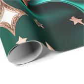 Cadeaupapier – Luxe Malachiet Groen Celestiaal (Rol Hoek)