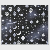 Cadeaupapier - Luxe Onyx Celestial Moon (Vlak)