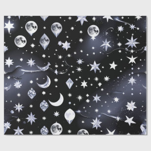 Cadeaupapier - Luxe Onyx Celestial Moon