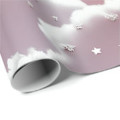 Cadeaupapier – Luxe Quartz Roze Hemelse Maan (Rol Hoek)
