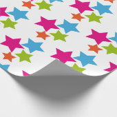 Cadeaupapier - Meerkleurige sterren (Hoek)