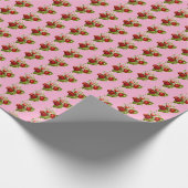Cadeaupapier met aardbeien (Hoek)