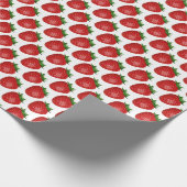 Cadeaupapier met aardbeienthema fruit ontwerp (Hoek)