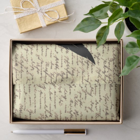 Cadeaupapier met Antiek brief Tissuepapier (Geschenk)