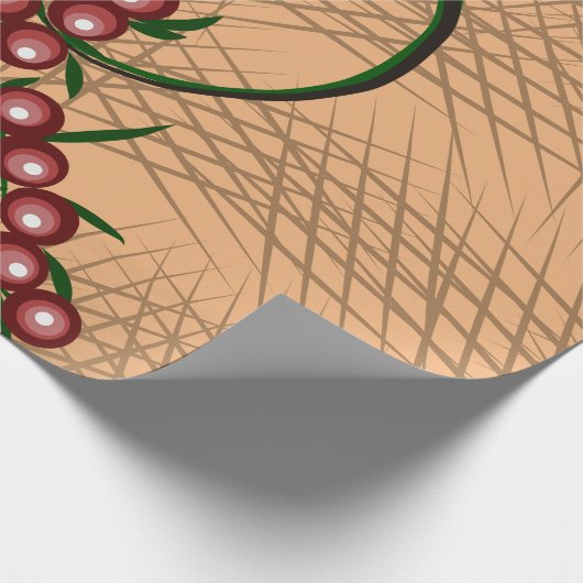 Cadeaupapier met Berry patroon (Hoek)