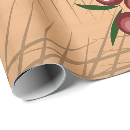 Cadeaupapier met Berry patroon (Rol Hoek)