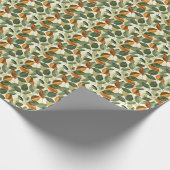 Cadeaupapier met bladontwerp en herfstbladeren (Hoek)