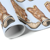Cadeaupapier met cowboylaarzen (Rol Hoek)