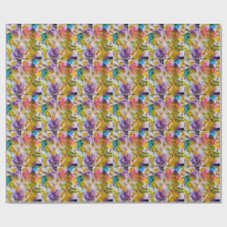 Cadeaupapier, Met de Hand Geschilderde Bloemmotiev Cadeaupapier