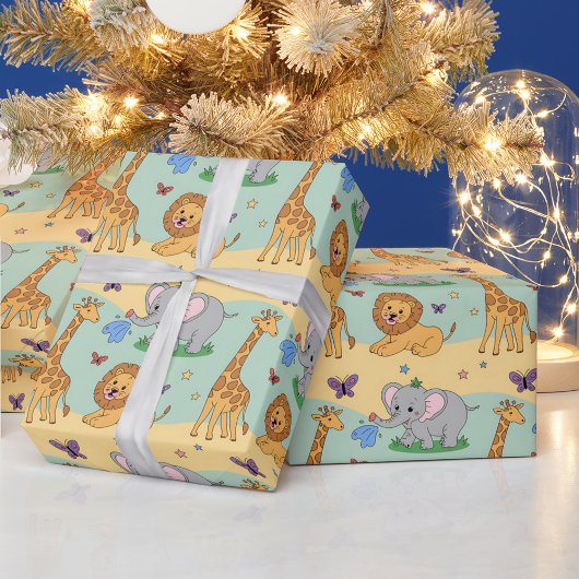 Cadeaupapier met een speels patroon