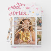 Cadeaupapier met foto collage en pastel harten (In situ)