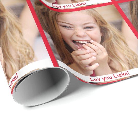 cadeaupapier met foto en tekst (Rol Hoek)