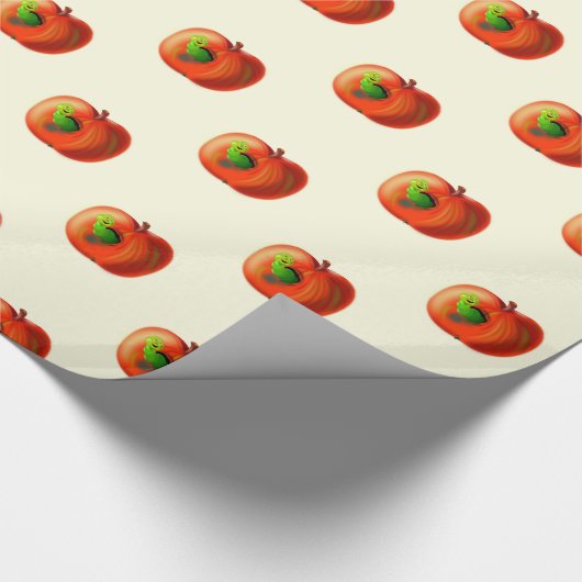 Cadeaupapier met Gelukkige Appelworm (Hoek)