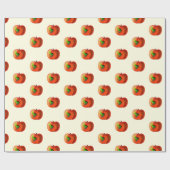 Cadeaupapier met Gelukkige Appelworm (Vlak)