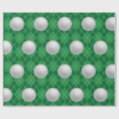 Cadeaupapier met golfbal motief (Vlak)