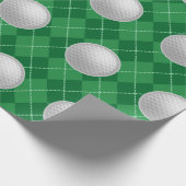 Cadeaupapier met golfbal motief (Hoek)