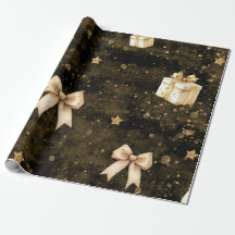 Cadeaupapier met gouden glitters glinsterende ster
