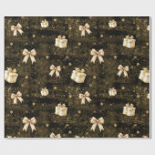 Cadeaupapier met gouden glittersparels sterren (Vlak)