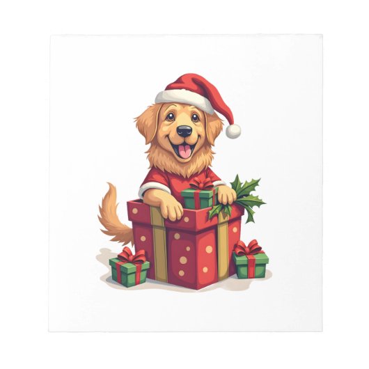 Cadeaupapier met Gouden Retriever Notitieblok (Voorkant)